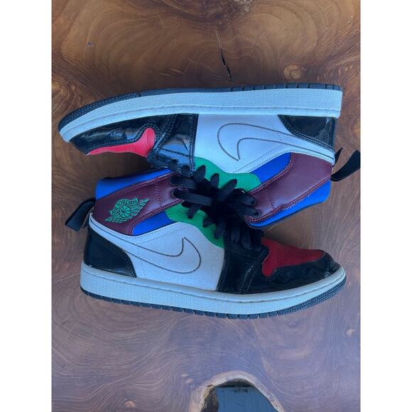 Jordan Shoes - Jordan Air Jordan 1 Mid Multicolor Athletic Sneakers 9 women